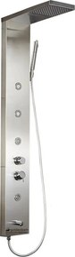 Dolce Vita Elite Inox Matt Στήλη Nτους-Υδρομασάζ Θερμομικτική 5 Εξόδων, Από Ανοξείδωτο Χάλυβα, 143 εκ.