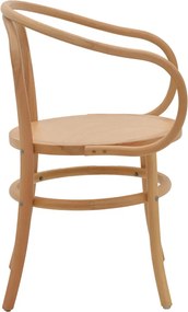 Πολυθρόνα Verfie pakoworld φυσικό ξύλο οξιάς 55x50x83εκ