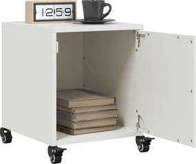 vidaXL Κομοδίνα 2 τεμ. Λευκό 36x39x43,5 εκ. από Χάλυβα