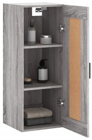 vidaXL Ντουλάπι Τοίχου Γκρι Sonoma 34,5 x 34 x 90 εκ. Επεξεργ. Ξύλο