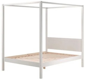 Κρεβάτι ξύλινο διπλό Pino Canopy Λευκό
