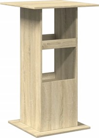 vidaXL Τραπέζι Μπαρ με Ράφια Sonoma Δρυς 60x60x102 εκ. Επεξ. Ξύλο