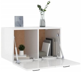 vidaXL Ντουλάπι Τοίχου Γυαλιστερό Λευκό 60x36,5x35 εκ. Επεξεργ. Ξύλο