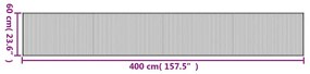 Χαλί Ορθογώνιο Ανοιχτό Φυσικό 60 x 400 εκ. Μπαμπού - Μπεζ