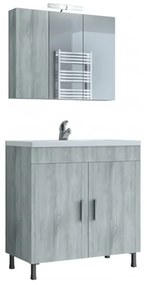 DROP Σετ επιδαπέδιου επίπλου μπάνιου, Roma 80, Gray, Drop DROP986655