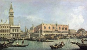 Αναπαραγωγή The Molo and the Piazzetta San Marco, Venice, (1697-1768) Canaletto