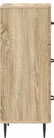 vidaXL Ντουλάπι με Συρτάρια Sonoma Δρυς 33 x 34,5 x 89,5 εκ