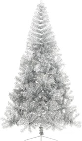 vidaXL Χριστουγεννιάτικο Δέντρο Τεχνητό Μισό με Βάση Ασημί 210 εκ. PET