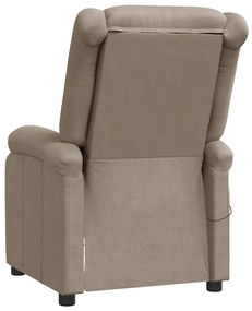 vidaXL Πολυθρόνα Ανακλινόμενη Καπουτσίνο από Συνθετικό Δέρμα