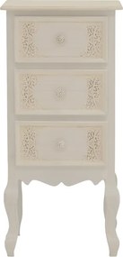 Συρταριέρα Pazlen Inart mdf σε λευκή αντικέ απόχρωση 40x34.5x82εκ