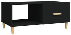 Τραπεζάκι Σαλονιού Μαύρο 89,5x50x40 εκ. από Επεξεργασμένο Ξύλο - Μαύρο