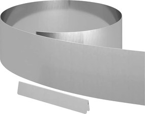 vidaXL Περίγραμμα γκαζόν Ασημί 450 x 0,05 x 20 εκ