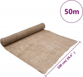 vidaXL Ρολό Γιούτας 1 x 50 μ. από 100% Γιούτα 200 gsm