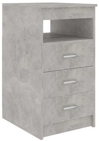 vidaXL Συρταριέρα Γκρι Σκυροδέματος 40x50x76 εκ. Επεξεργασμένο Ξύλο