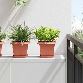 vidaXL Γλάστρες φυτών 6 τμχ. Κεραμιδί Πλαστικό