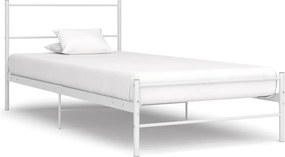 vidaXL Πλαίσιο Κρεβατιού Λευκό 90 x 200 εκ. Μεταλλικό