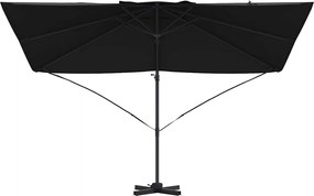 vidaXL Ομπρέλα ηλίου Μαύρο 351 x 250 x 260 εκ