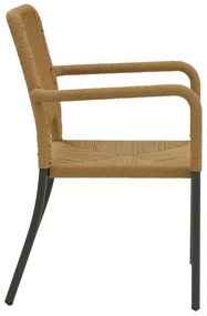 Καρέκλα - Πολυθρόνα αλουμινίου Norture στοιβαζόμενη ανθρακί σκελετός-φυσικό rattan 57x61x85 εκ. 57x61x85 εκ.