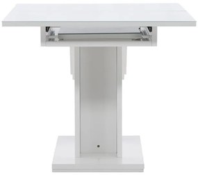 Τραπέζι Dallas 3749, Άσπρο, 76x90x120cm, Επιμήκυνση, Επεξεργασμένο γυαλί, Ινοσανίδες μέσης πυκνότητας | Epipla1.gr