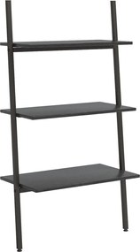 vidaXL Ραφιέρα Κεκλιμένη 3 Επιπέδων Μαύρη 64x34x116 εκ.