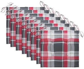 vidaXL Καρέκλες Κήπου 8 τεμ. Γκρι από Μασίφ Ξύλο Ακακίας με Μαξιλάρια