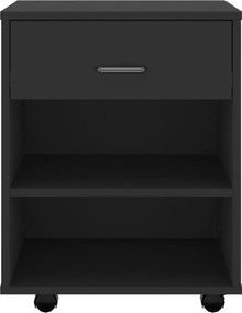 vidaXL Ντουλάπι Τροχήλατο Μαύρο 46 x 36 x 59 εκ. από Επεξ. Ξύλο