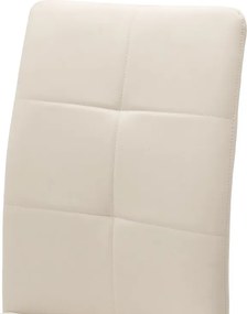 Καρέκλα Ariadne pakoworld PU λευκό-πόδι χρωμίου