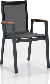 Garden Chair Set (6 Pieces) Ottowa - Grey, Black Grey
Black