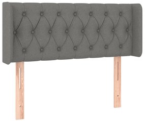 vidaXL Κεφαλάρι με Πτερύγια Σκούρο Γκρι 93x16x78/88 εκ. Υφασμάτινο