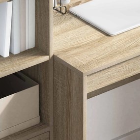 vidaXL Γραφείο με συρτάρι 2 pcs Δρύς Sonoma