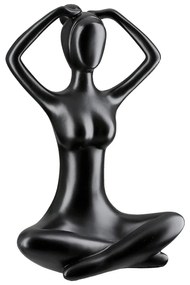 Φιγούρα Γυναίκα &#039;Meditation&#039; Πολυ Μαύρο 2Τμχ 12x16x29cm