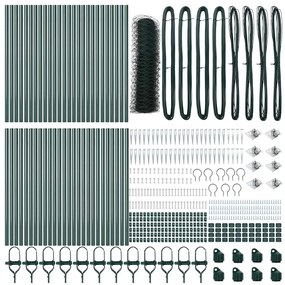 vidaXL Πολυγωνικός Φράχτης Πράσινος 0.8x100 μ Σχ steel