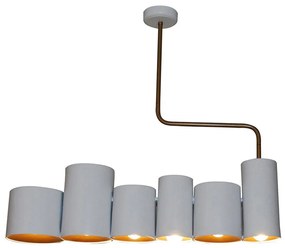 Φωτιστικό Οροφής - Ράγα HL-3567-6P 77-3988 Brody White & Old Bronze Homelighting Metal