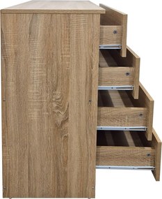 Συρταριέρα Athos pakoworld σε sonoma απόχρωση 80x40x79εκ