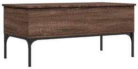 vidaXL Τραπεζάκι Σαλονιού Καφέ Δρυς 100x50x45 εκ. Επ. Ξύλο/Μέταλλο