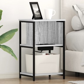vidaXL Κομοδίνο Γκρι sonoma 38 x 31 x 61 εκ Επεξεργασμένο ξύλο