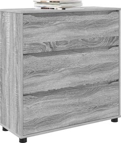 vidaXL Ντουλάπι αποθήκευσης Γκρίζο Σονομα 80 x 31 x 81 εκ