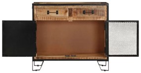Ντουλάπι με Συρτάρια 80x31x71 εκ. Μασίφ Ακατέργαστο Ξύλο Μάνγκο - Καφέ