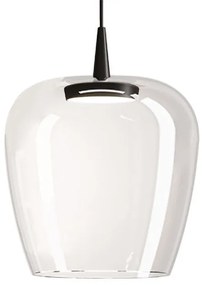 Κρεμαστό Φωτιστικό Οροφής LED 8W Μαύρη Βάση IP40 Φ27cm 2700K Dimmable Bilia Zafferano-LBA2021-Διάφανο LBA2021