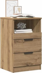 vidaXL Κομοδίνα 2 τεμ.Αρτισιανή Δρυς 40x36x65 εκ. Επεξ. Ξύλο