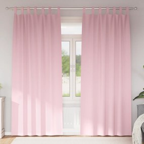 vidaXL Κουρτίνες 2 pcs Μωρουδίστικο Ροζ 245 x 140 εκ. Πολυεστέρας