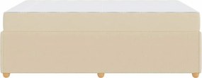 vidaXL Σκελετός Κρεβατιού με στρώμα Κρεμ 120 x 200 cm ύφασμα