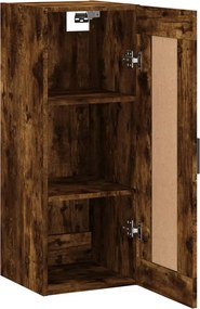 vidaXL Ντουλάπι Τοίχου Καπνιστή Δρυς 34,5 x 34 x 90 εκ. Επεξεργ. Ξύλο