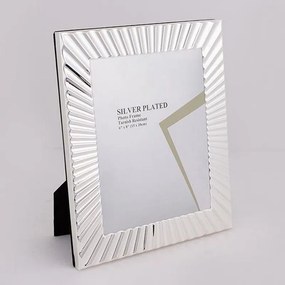 Κορνίζα Μεταλλική Επάργυρη 756-10049 15x20cm Silver Estheti Home Metal