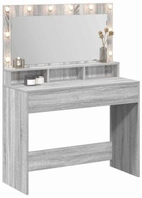 vidaXL Τραπέζι Μακιγιάζ με ράφι Γκρι sonoma 100 x 41 x 135 εκ.
