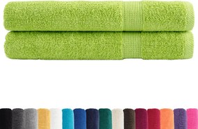 vidaXL Πετσέτες Premium SOLUND 2 Τεμ. Πράσινη 100x200 εκ. 600 γρ/μ²