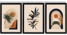 Κάδρα (Σετ 3Τμχ) 122RMF1130 38x53cm Multi Wallity Κάθετοι Mdf, Wood
