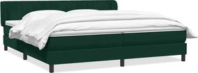 vidaXL Box Spring κρεβάτι με στρώματα σκούρο πράσινο Βελούδινο