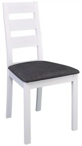 MILLER καρέκλα Οξυά Άσπρη/Ύφασμα Γκρι 45x52x97cm Ε782,2