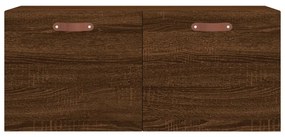 vidaXL Ντουλάπι Τοίχου Καφέ Δρυς 80x36,5x35 εκ. Επεξεργασμένο Ξύλο